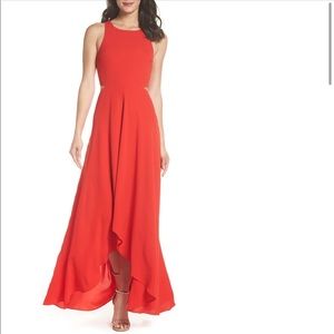 Ali and Jay red cutout maxi dress